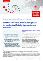Protests in Serbia enter a new phase as students officially demand snap elections