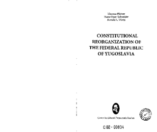 Constitutional reorganization of the Federal Republic of Yugoslavia