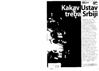 Kakav ustav treba Srbiji